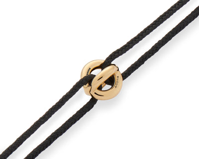 black interlaced cord bracelet le 1g
